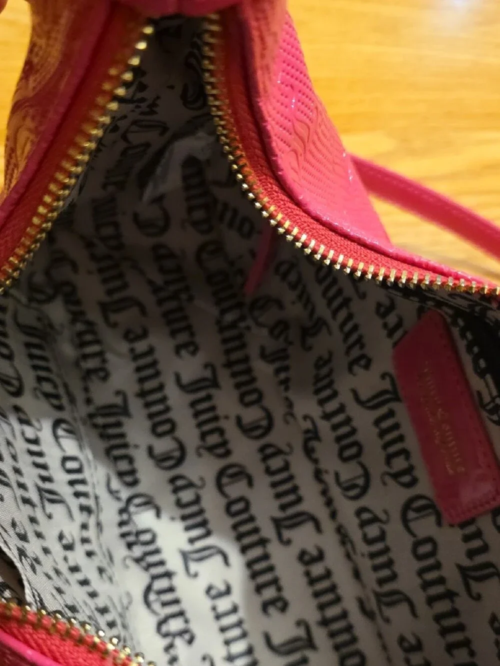 Juicy Couture Pink Flash Semi Charmed Hobo Bag